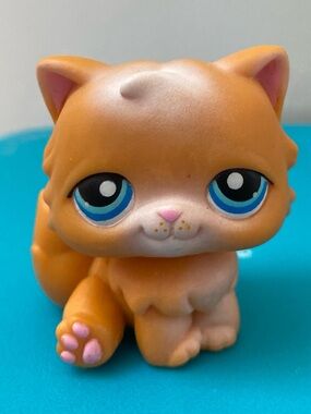Littlest Pet Shop Figure 153 LPS Orange Persian Cat 2004